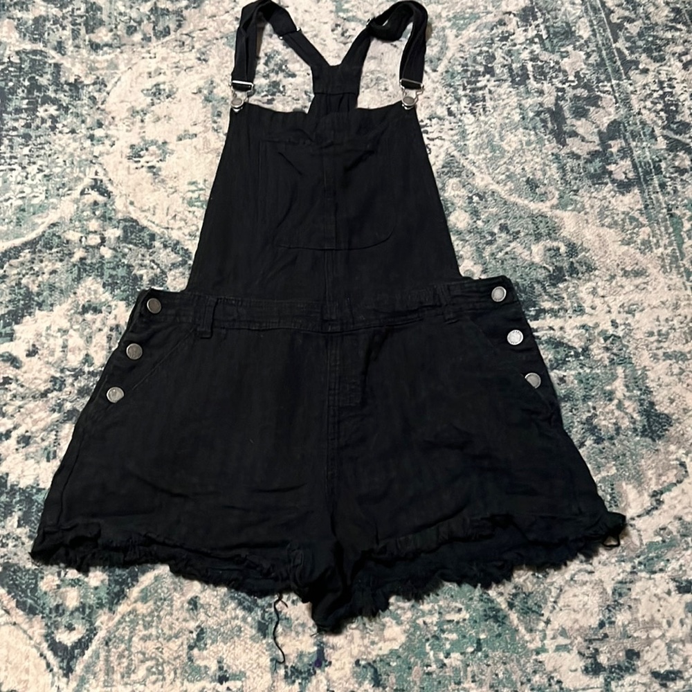 Black Short Overalls